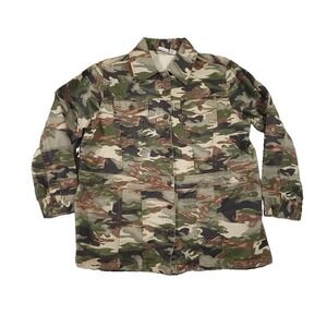 Roman's Jacket Women's 34W Green Denim Camoflauge Streetwear Outdoor Y2K Camo